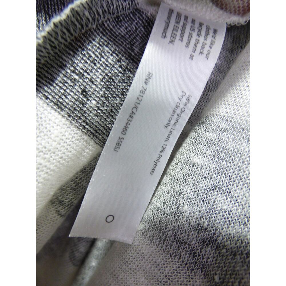 Eileen Fisher Organic Linen Gray White Striped Tank Top Large NEW - Picture 10 of 10